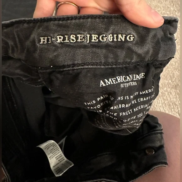 AEO Skinny Extra Stretch Hi-Rise Distressed Jeggings - Size 6 - Picture 6 of 7